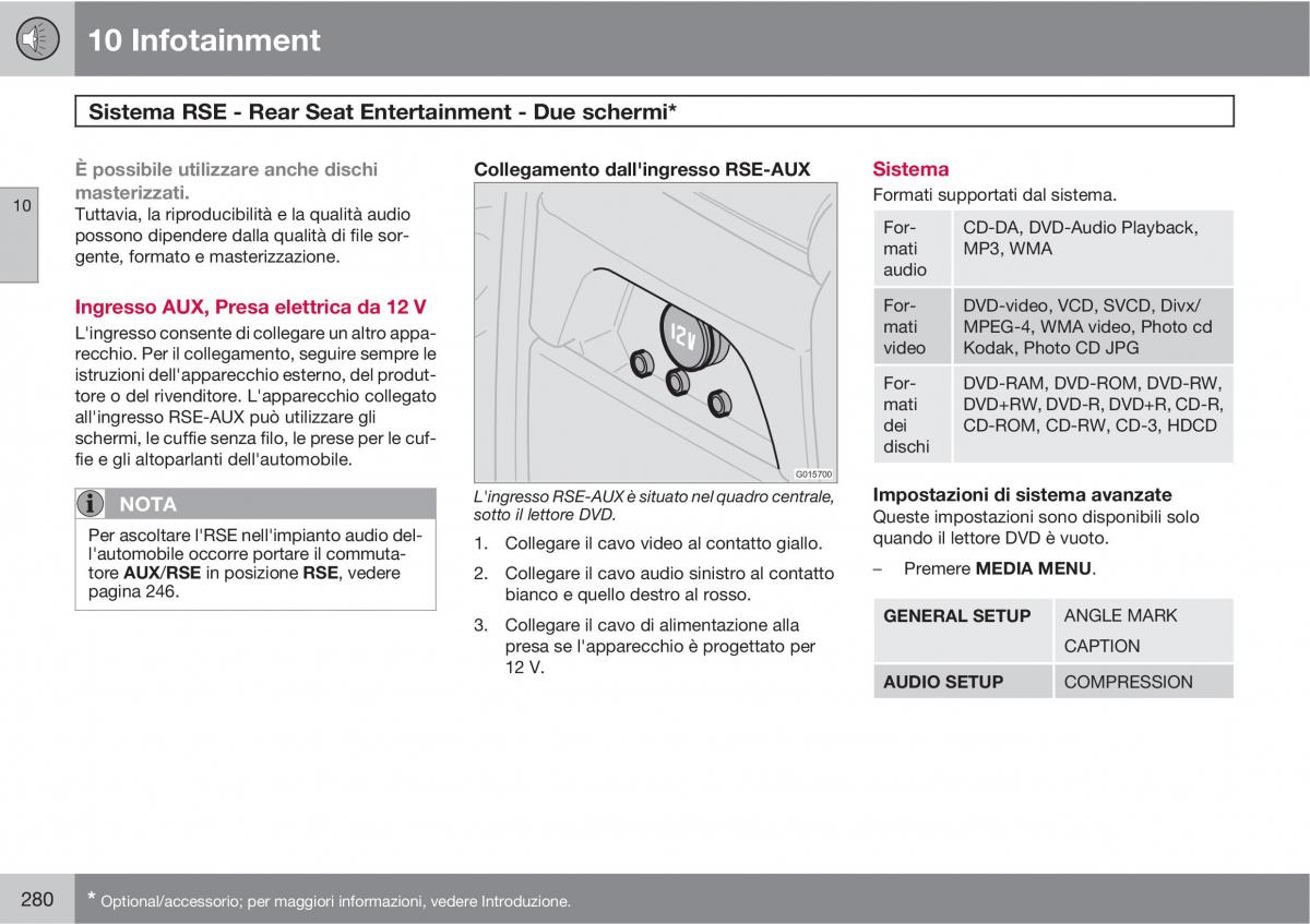 Volvo XC90 I 1 manuale del proprietario / page 282