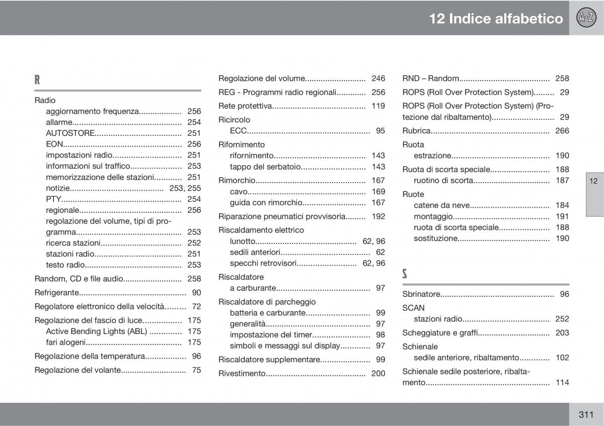 Volvo XC90 I 1 manuale del proprietario / page 313