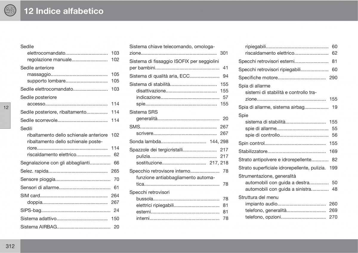 Volvo XC90 I 1 manuale del proprietario / page 314