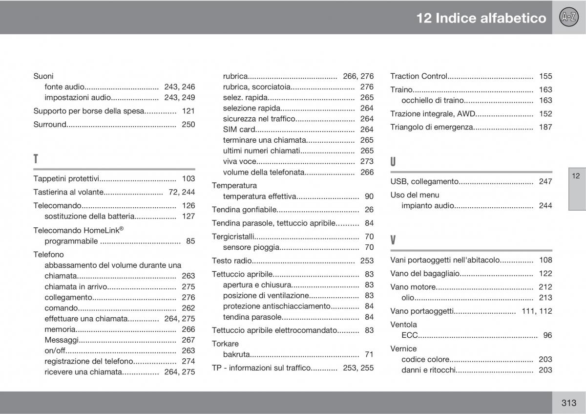 Volvo XC90 I 1 manuale del proprietario / page 315