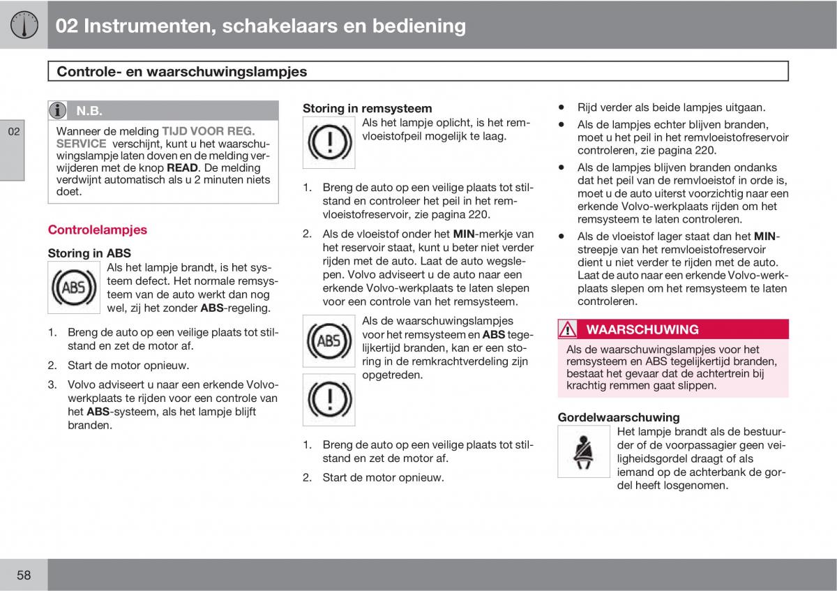 Volvo XC90 I 1 handleiding / page 60