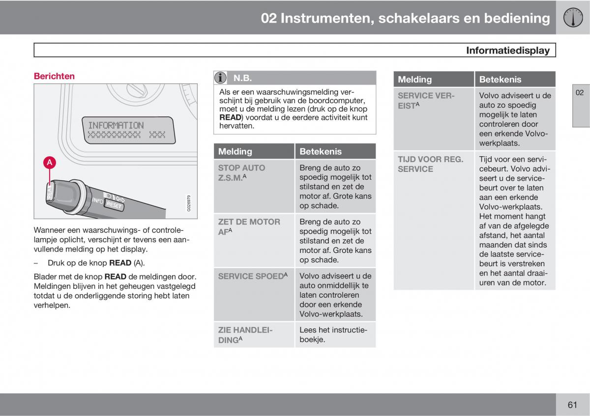 Volvo XC90 I 1 handleiding / page 63