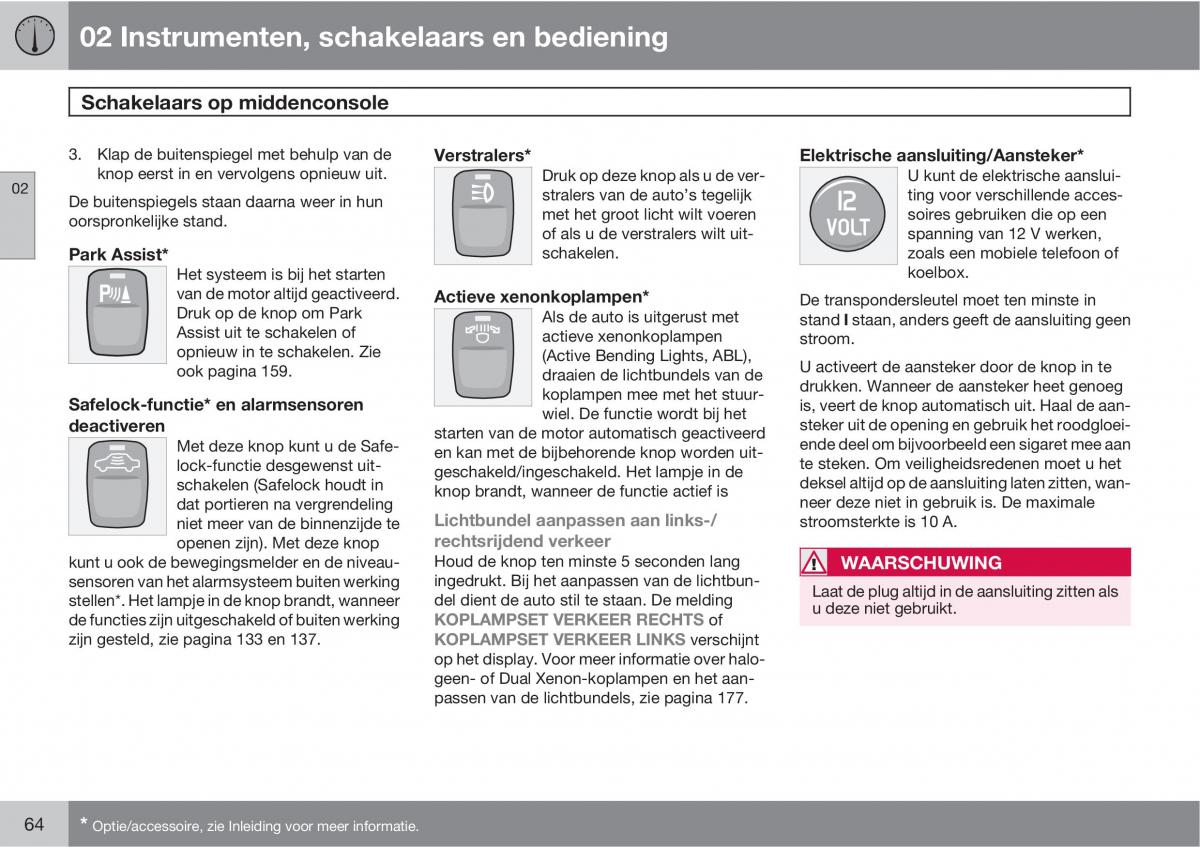 Volvo XC90 I 1 handleiding / page 66