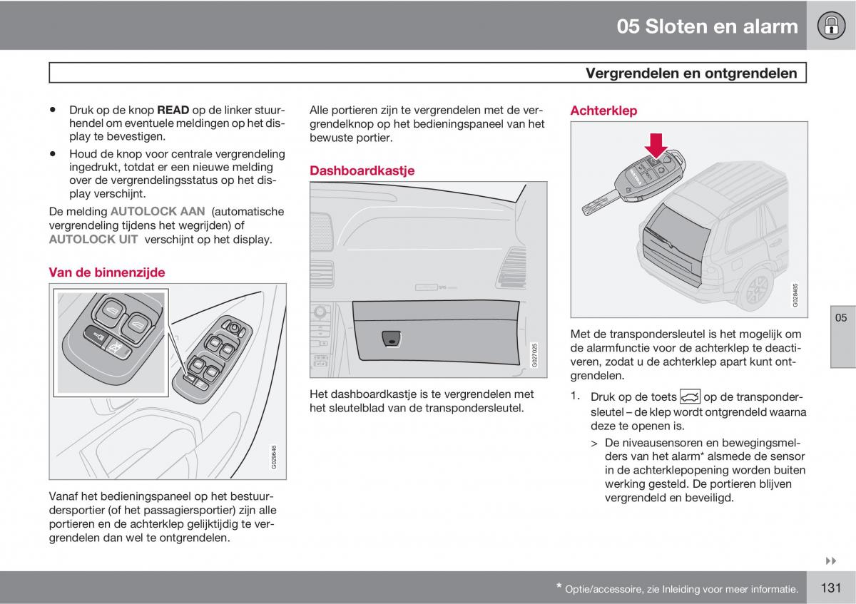 Volvo XC90 I 1 handleiding / page 133