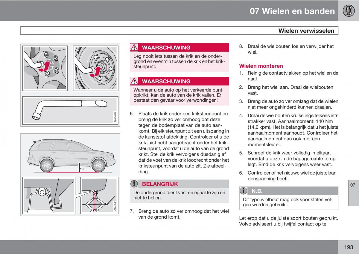 Volvo XC90 I 1 handleiding / page 195