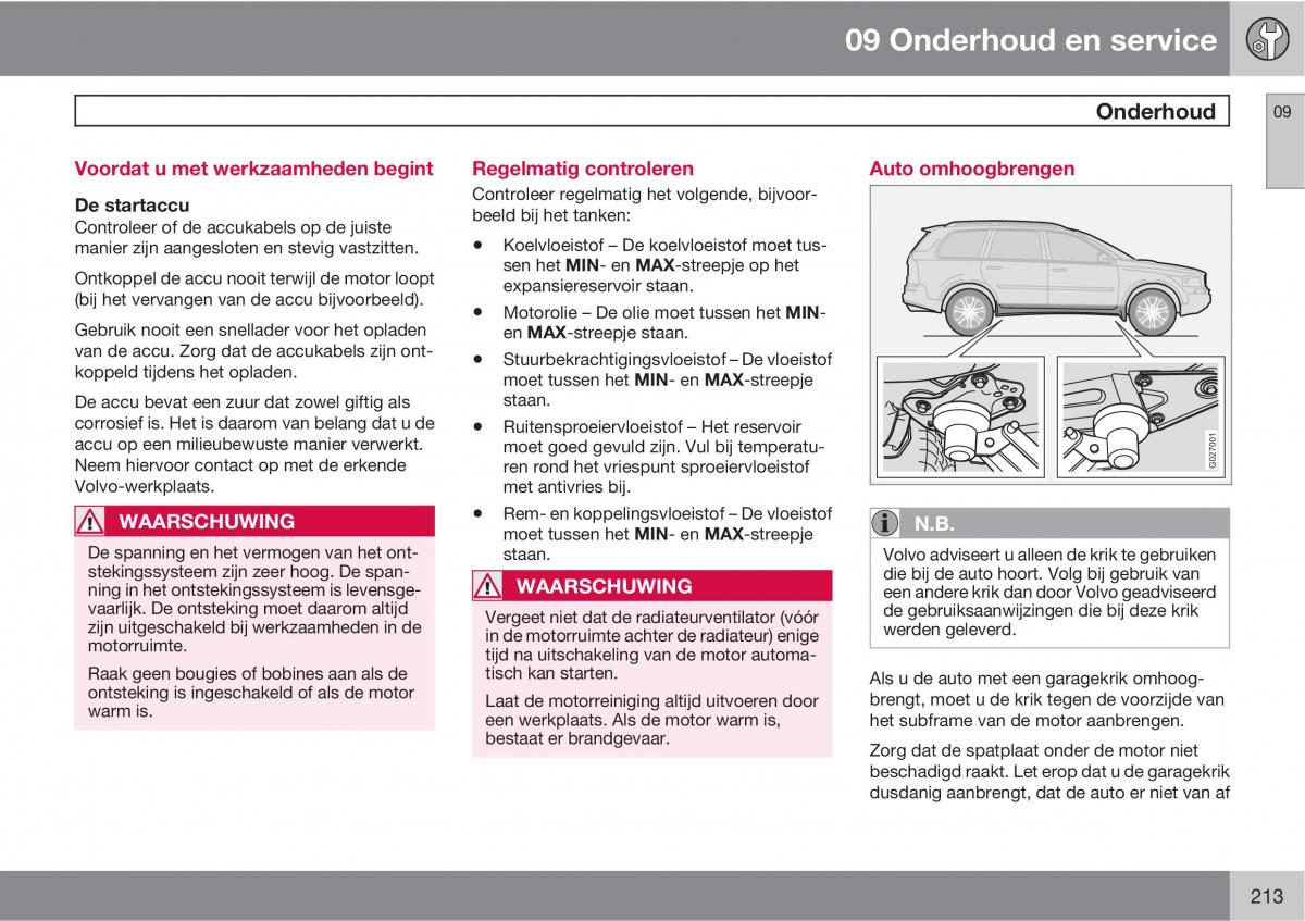 Volvo XC90 I 1 handleiding / page 215