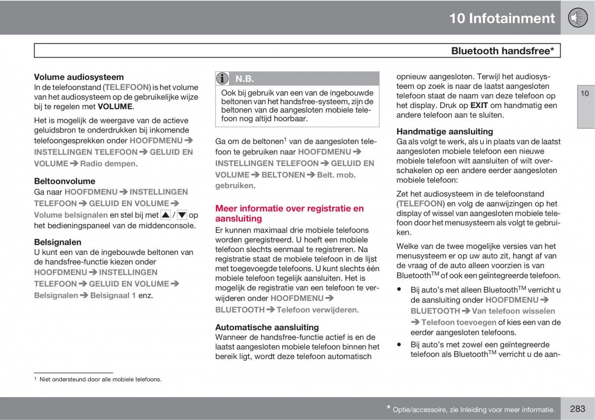 Volvo XC90 I 1 handleiding / page 285