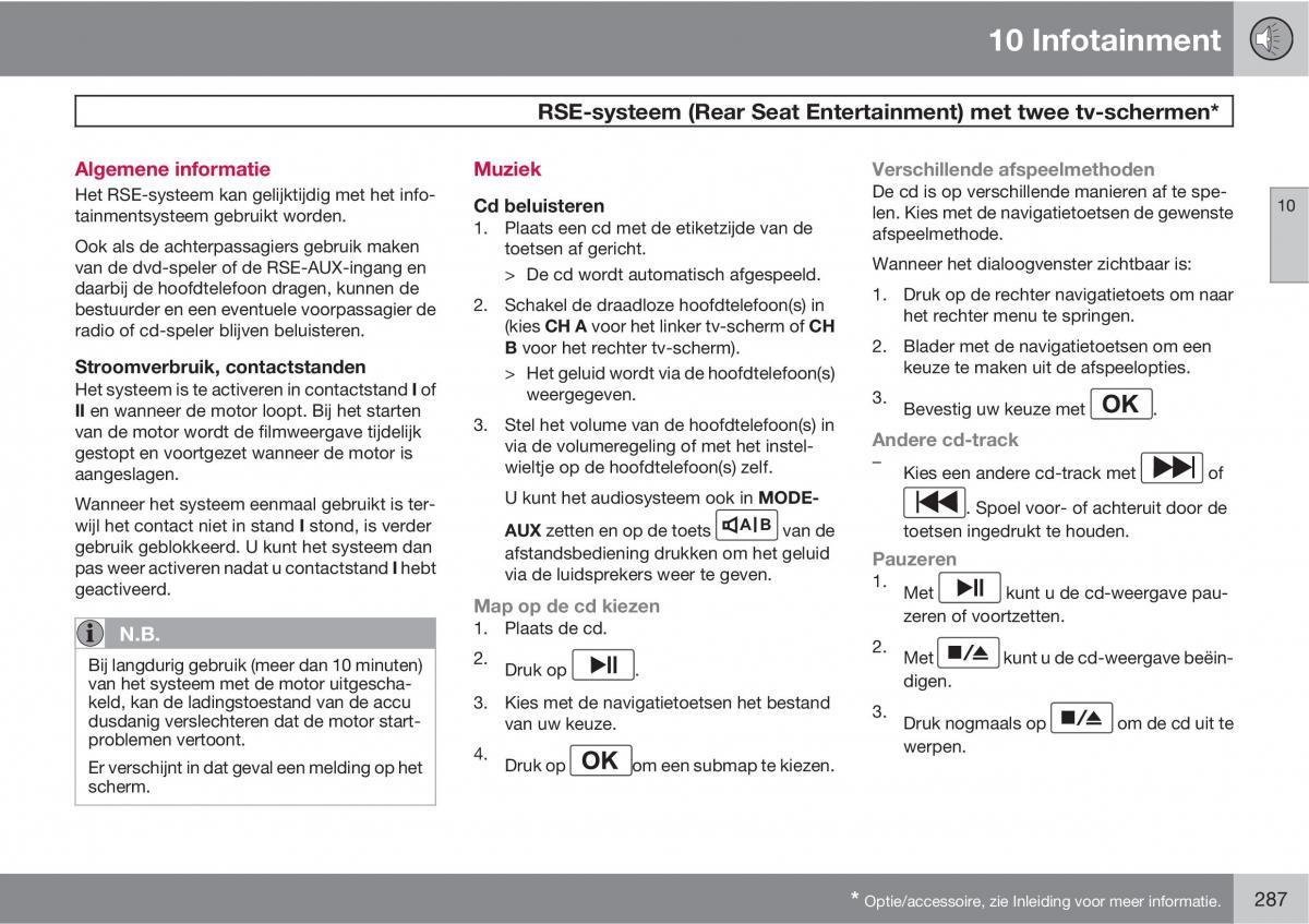 Volvo XC90 I 1 handleiding / page 289