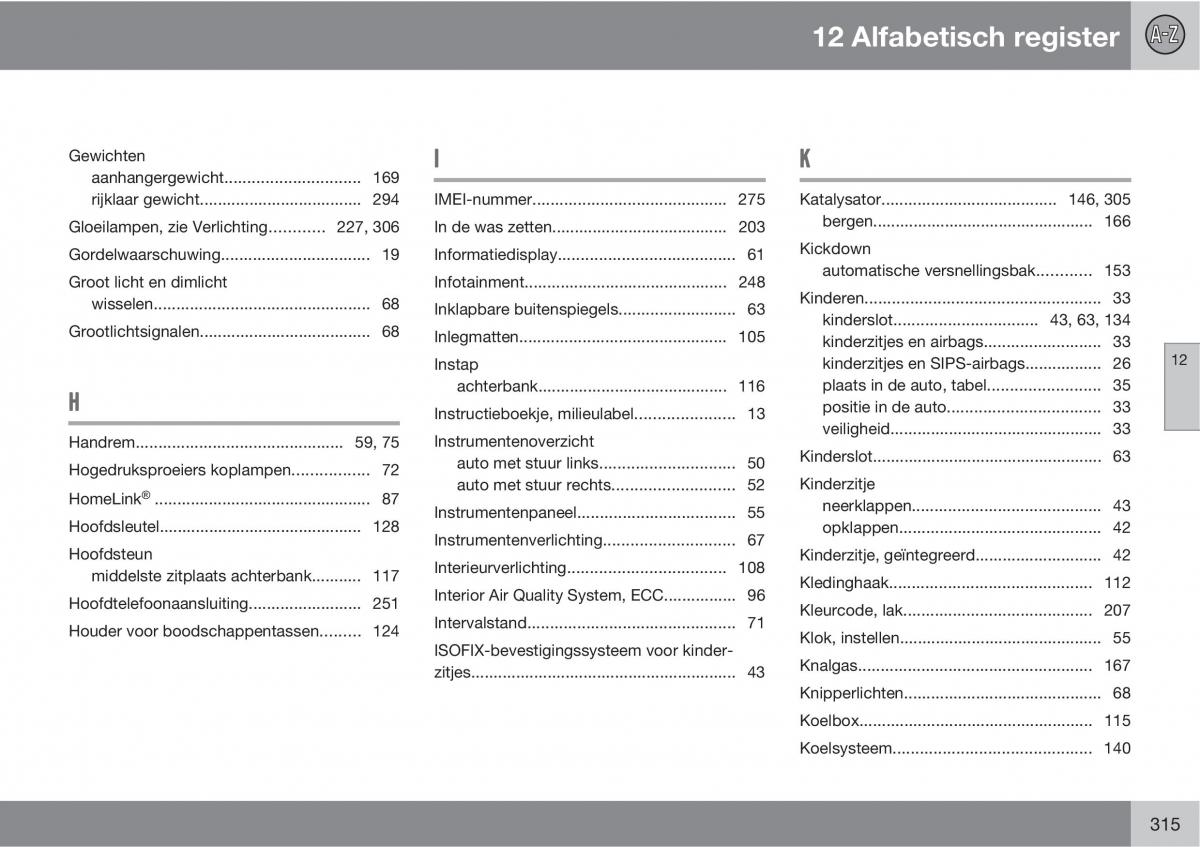 Volvo XC90 I 1 handleiding / page 317