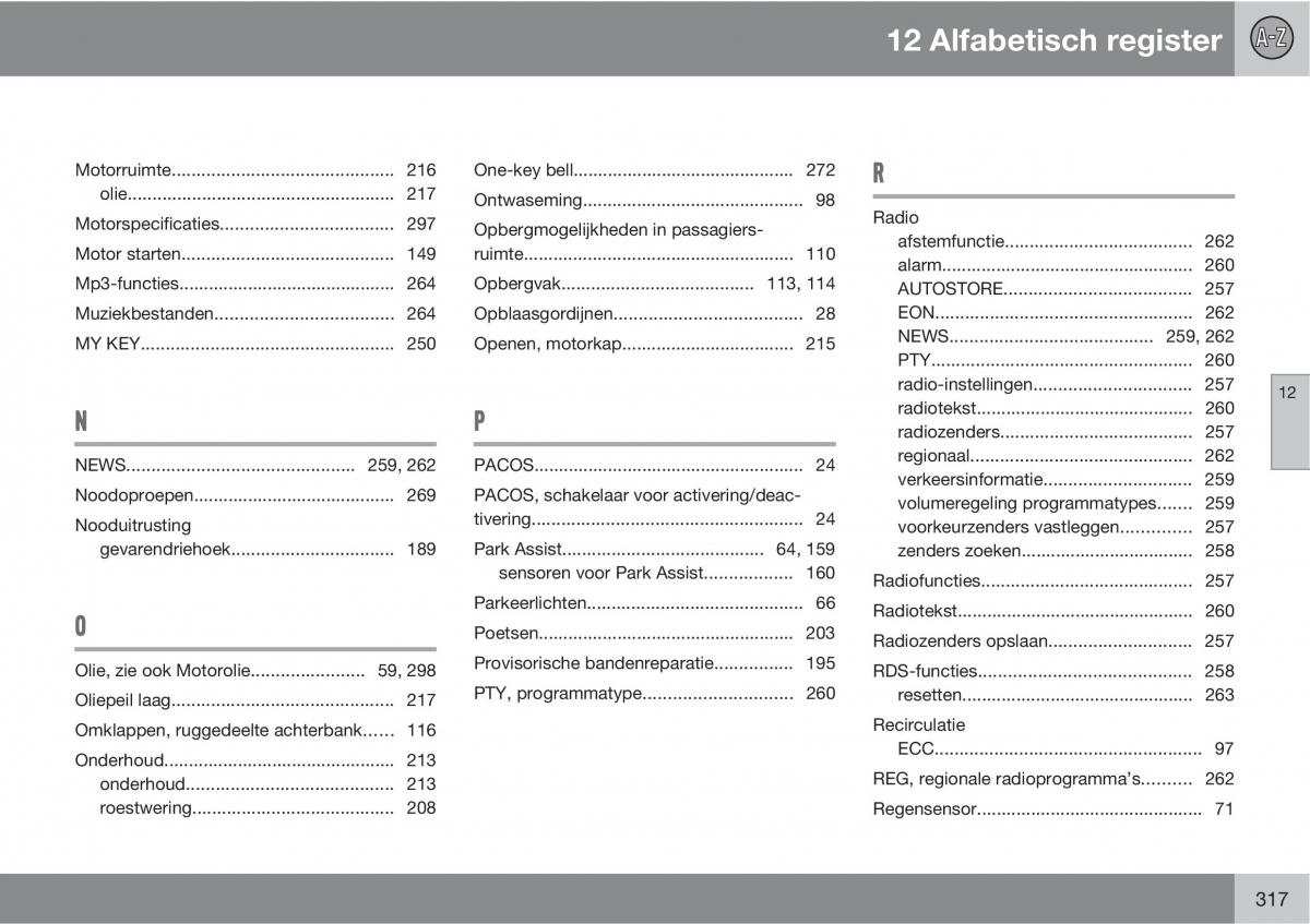 Volvo XC90 I 1 handleiding / page 319