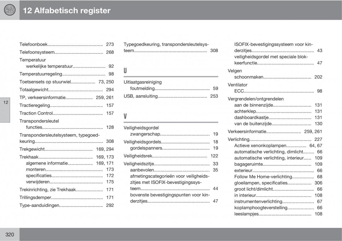 Volvo XC90 I 1 handleiding / page 322