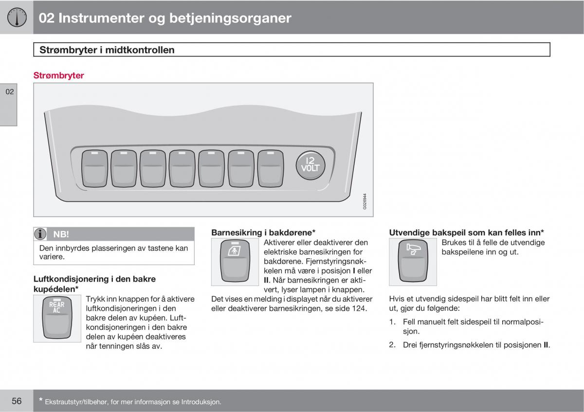 Volvo XC90 I 1 bruksanvisningen / page 58