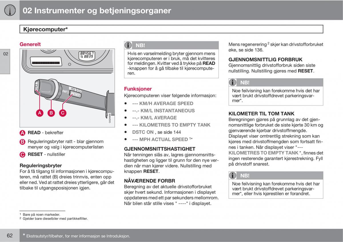 Volvo XC90 I 1 bruksanvisningen / page 64