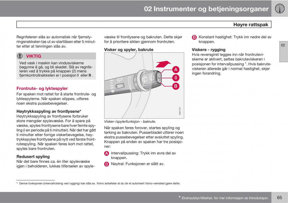 Volvo XC90 I 1 bruksanvisningen / page 67