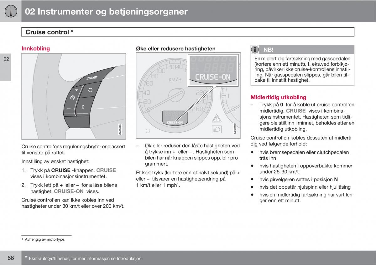 Volvo XC90 I 1 bruksanvisningen / page 68