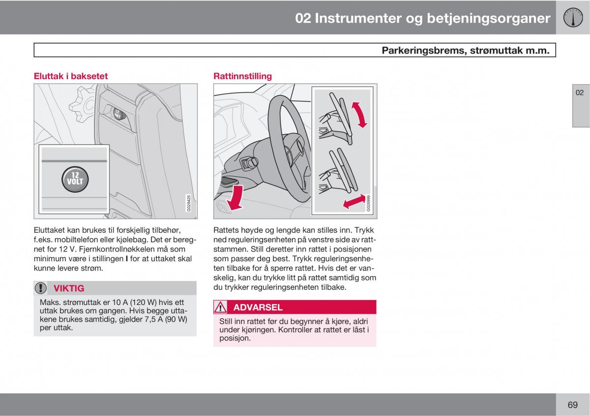 Volvo XC90 I 1 bruksanvisningen / page 71