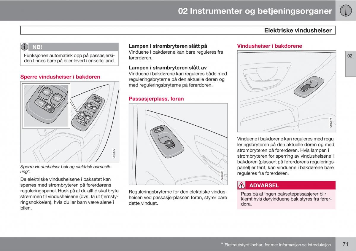 Volvo XC90 I 1 bruksanvisningen / page 73