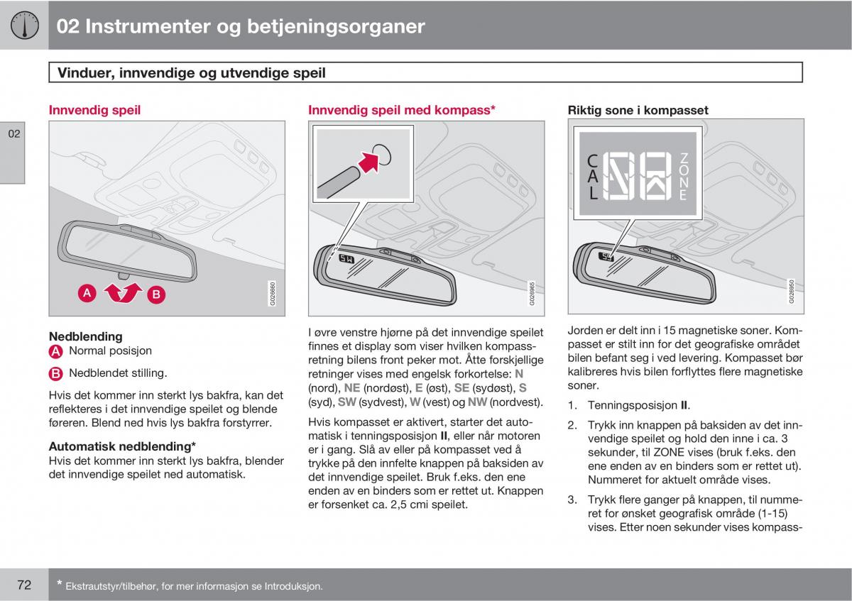 Volvo XC90 I 1 bruksanvisningen / page 74