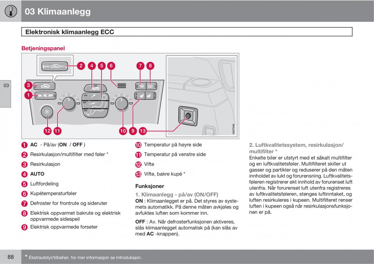 Volvo XC90 I 1 bruksanvisningen / page 90