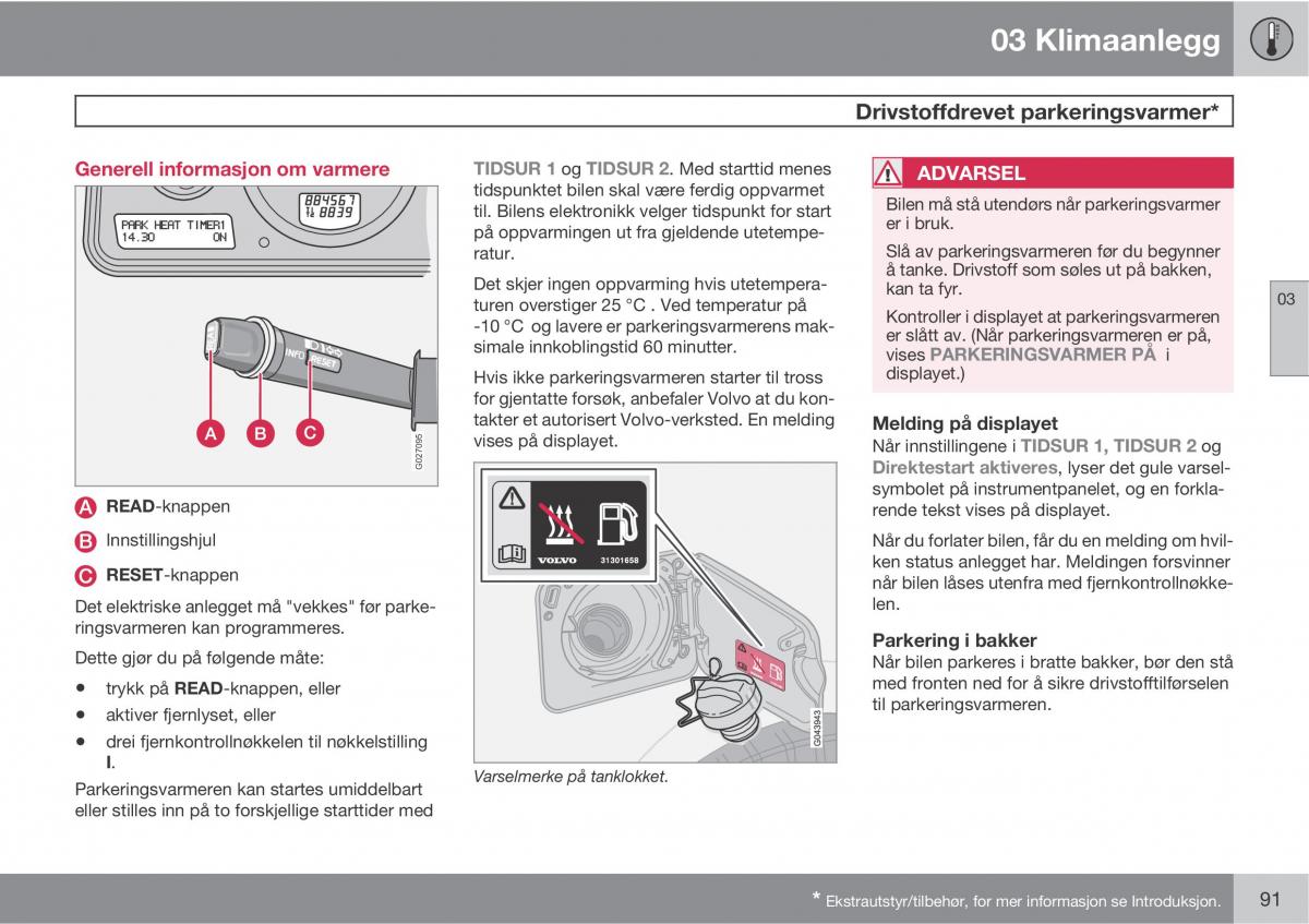 Volvo XC90 I 1 bruksanvisningen / page 93