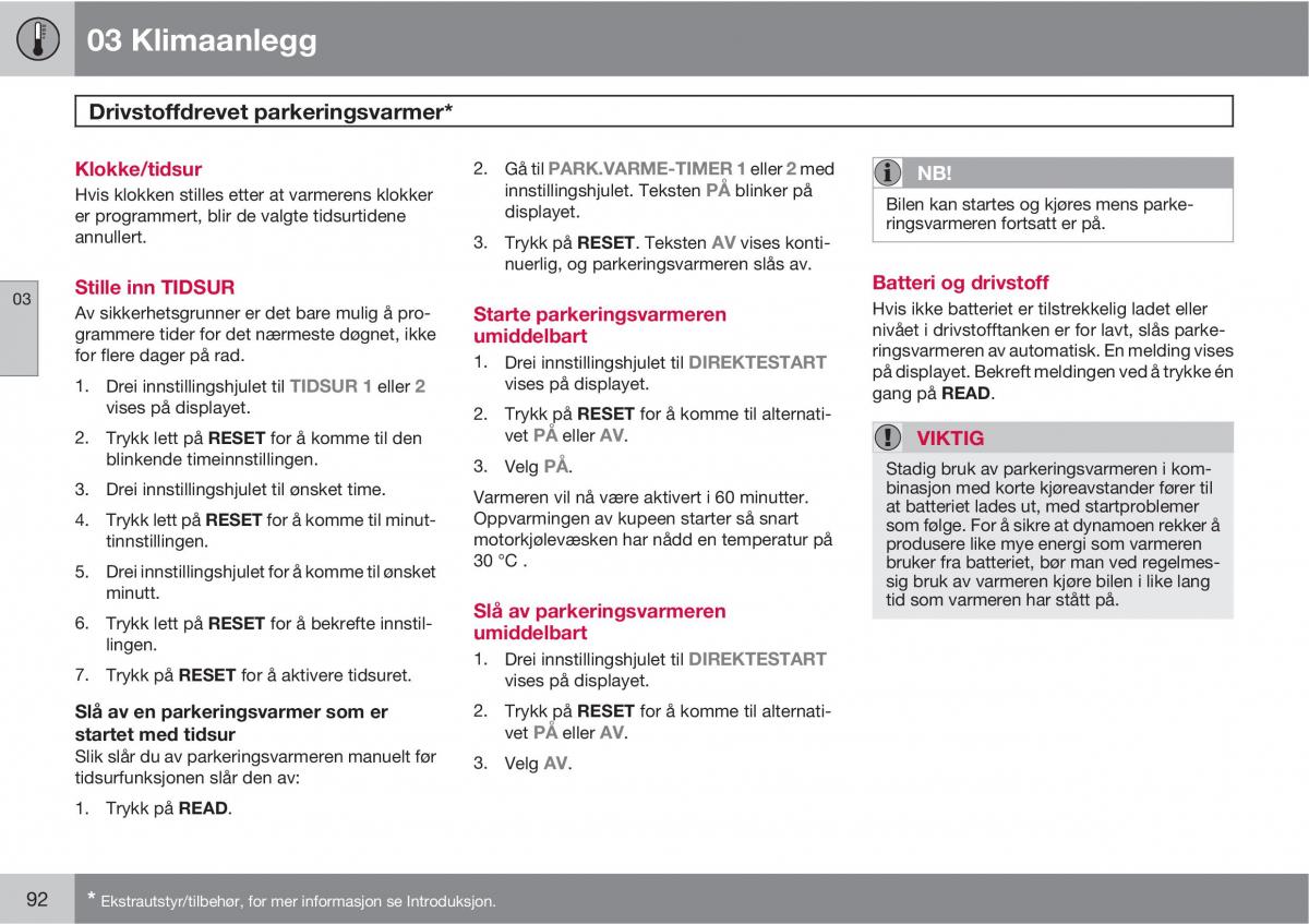 Volvo XC90 I 1 bruksanvisningen / page 94