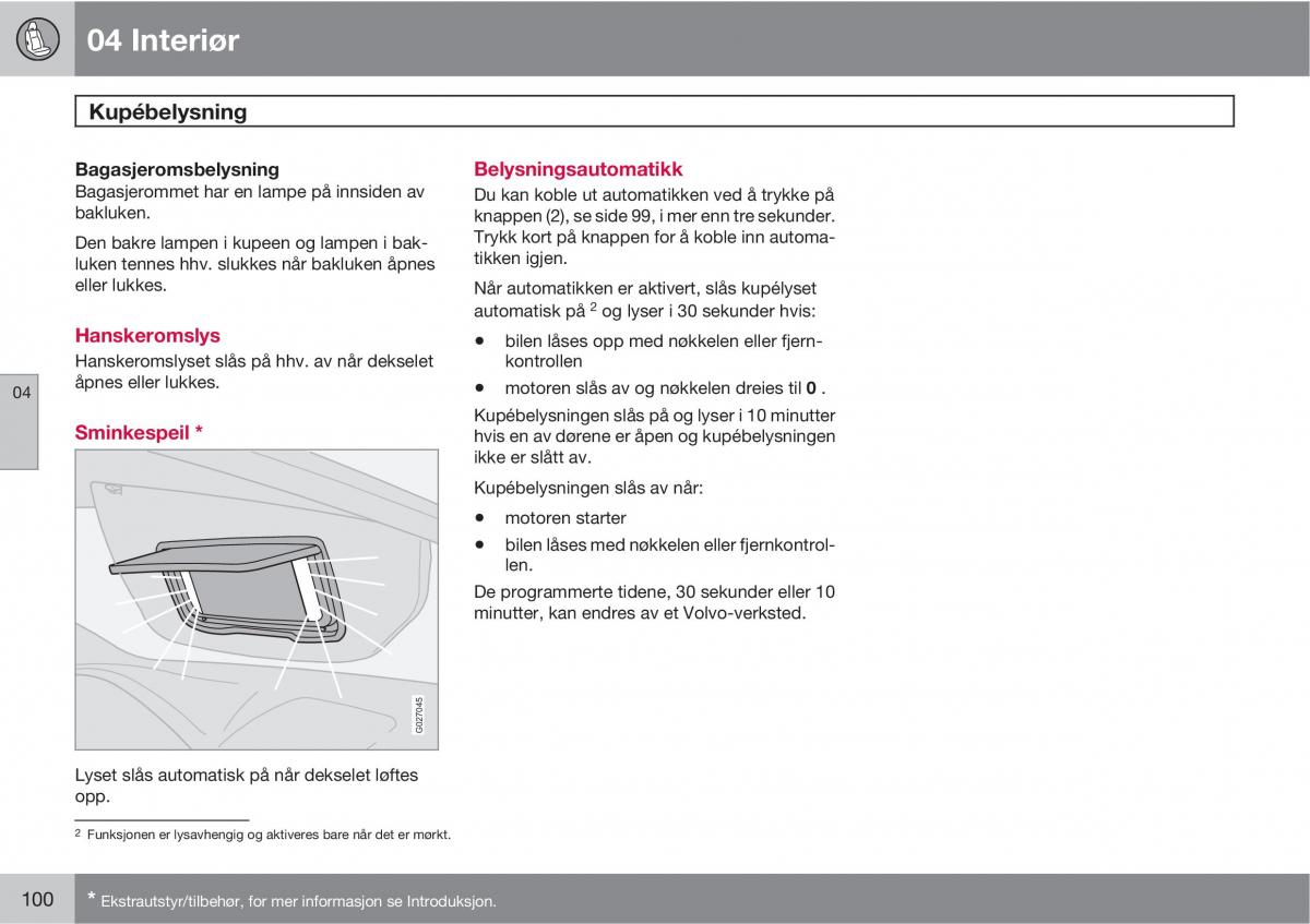 Volvo XC90 I 1 bruksanvisningen / page 102