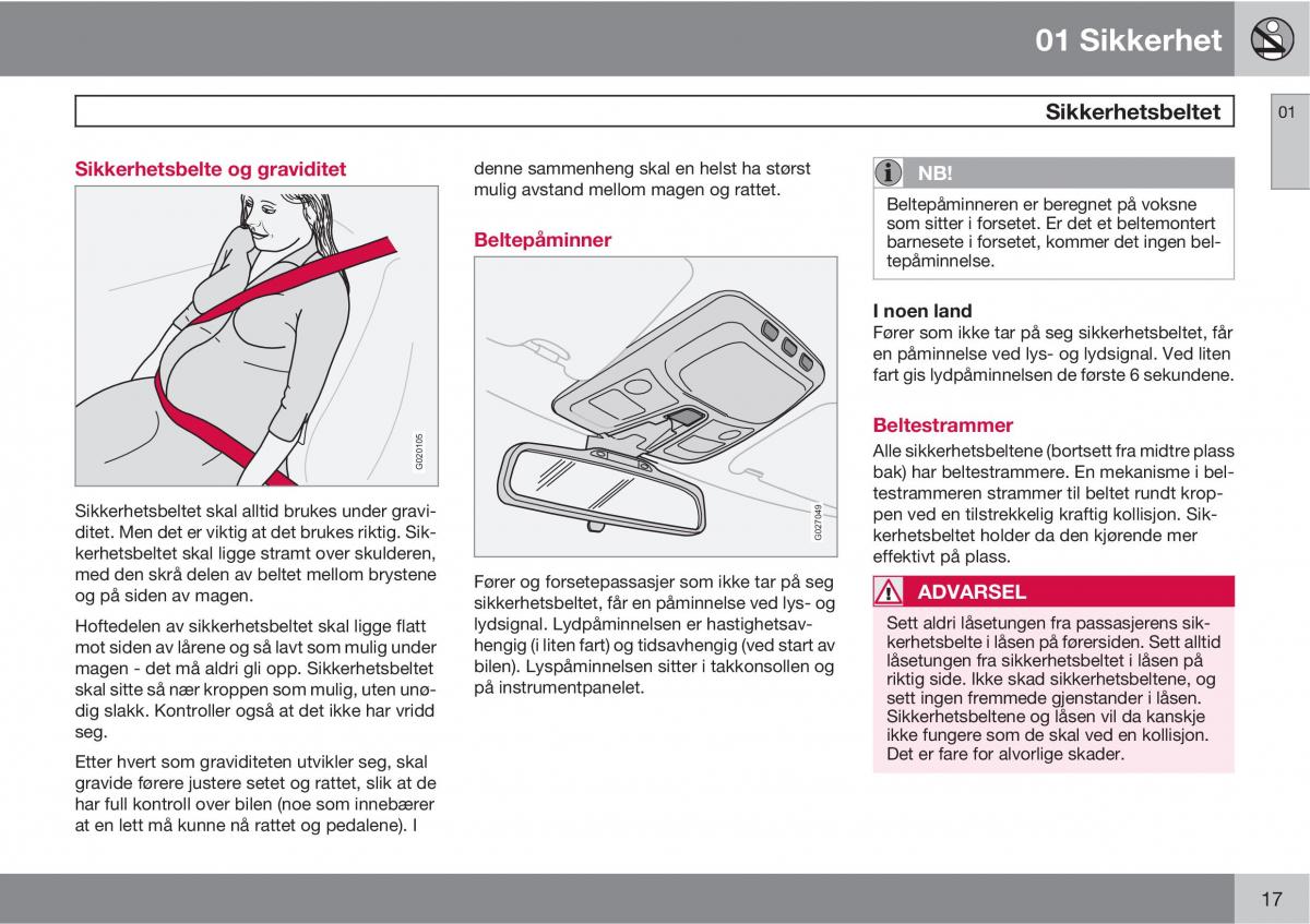 Volvo XC90 I 1 bruksanvisningen / page 19