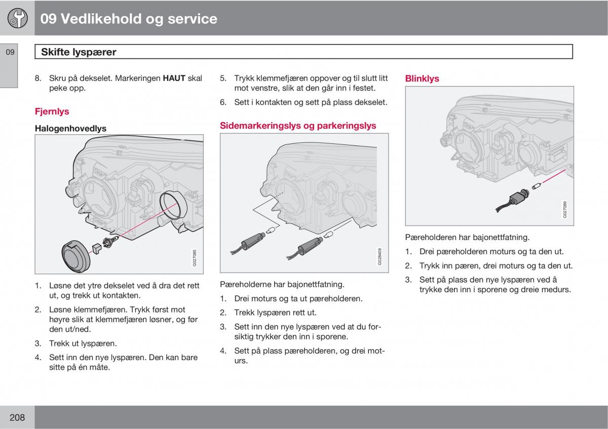 Volvo XC90 I 1 bruksanvisningen / page 210