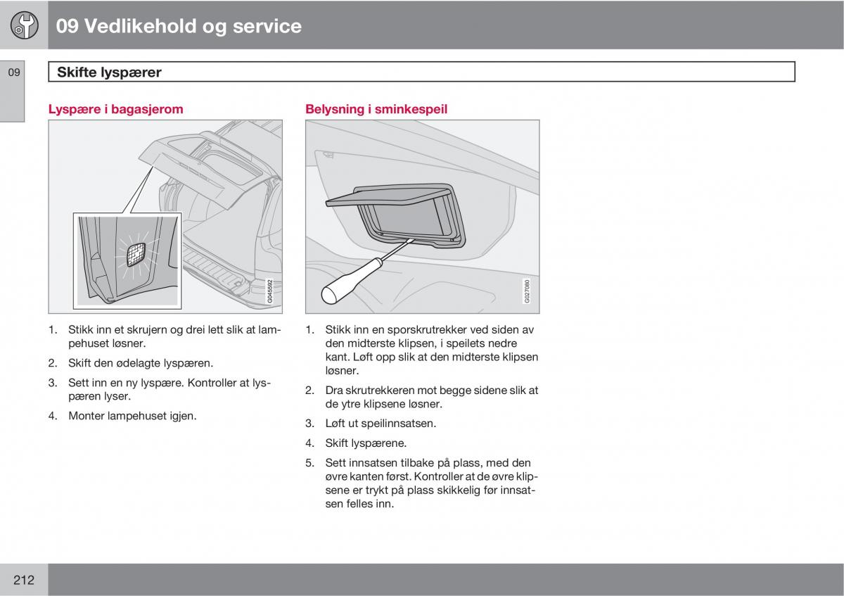 Volvo XC90 I 1 bruksanvisningen / page 214