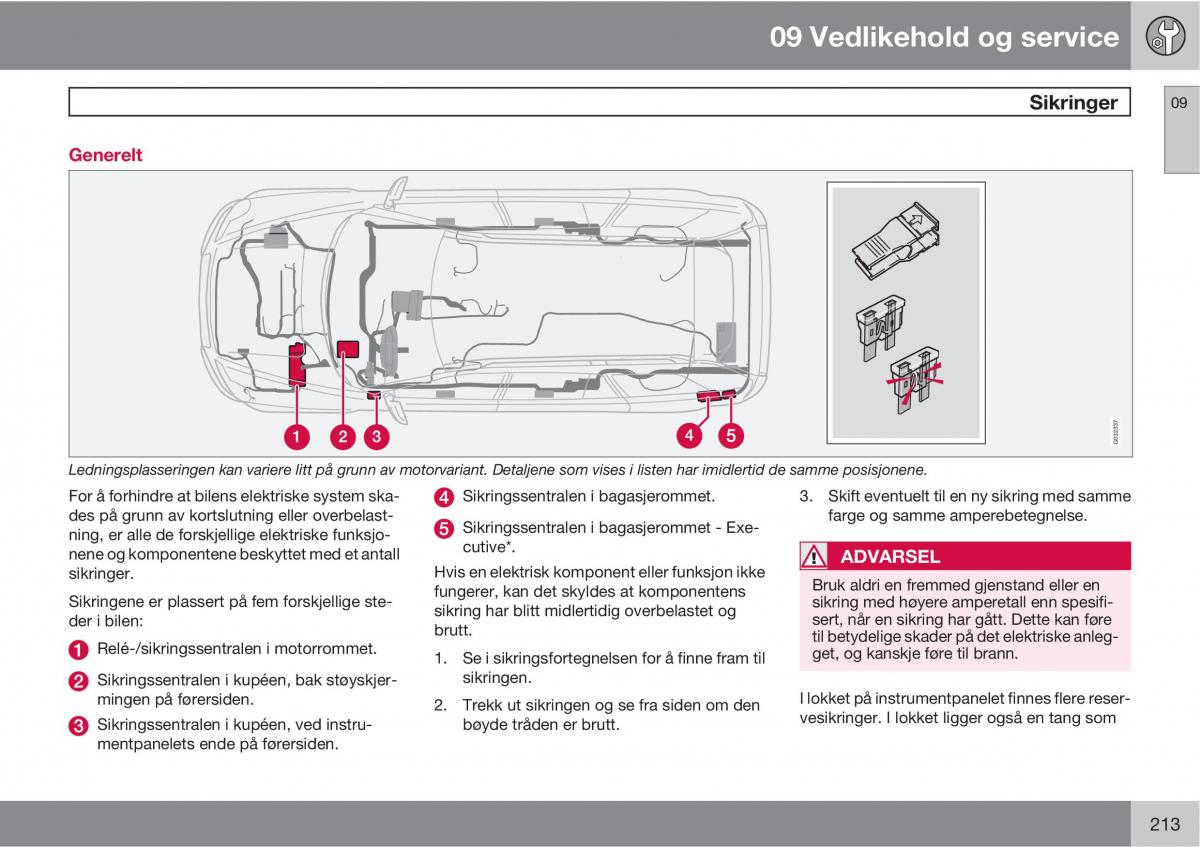 Volvo XC90 I 1 bruksanvisningen / page 215