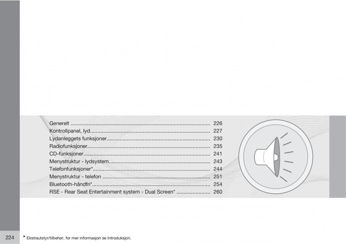 Volvo XC90 I 1 bruksanvisningen / page 226