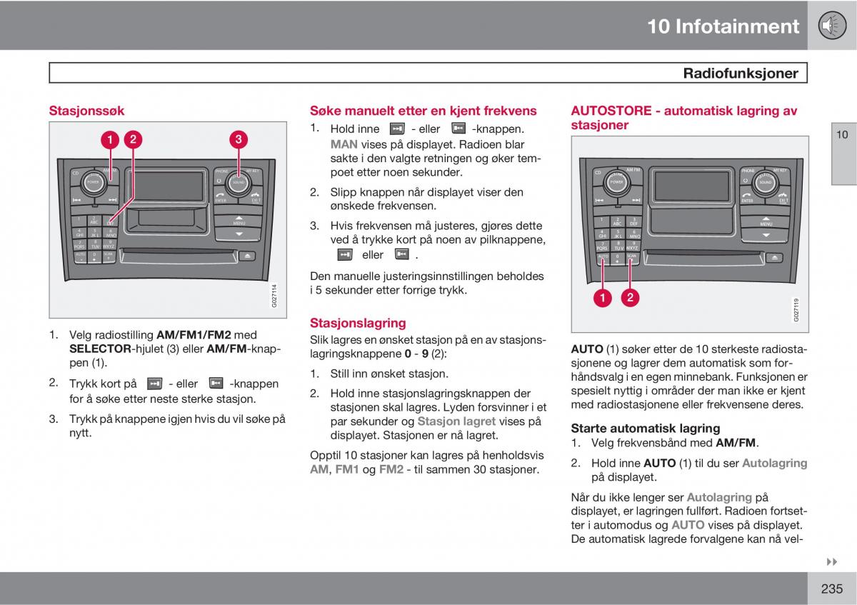 Volvo XC90 I 1 bruksanvisningen / page 237