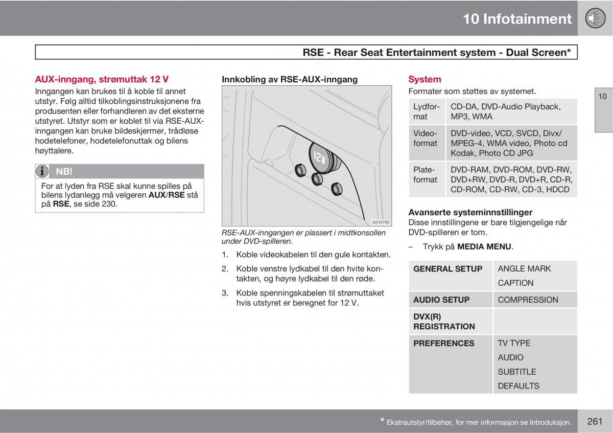 Volvo XC90 I 1 bruksanvisningen / page 263