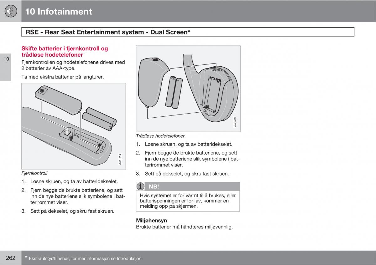 Volvo XC90 I 1 bruksanvisningen / page 264