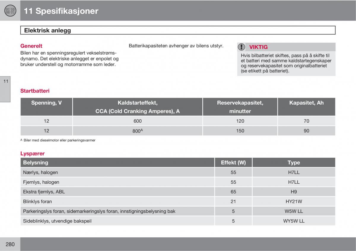 Volvo XC90 I 1 bruksanvisningen / page 282