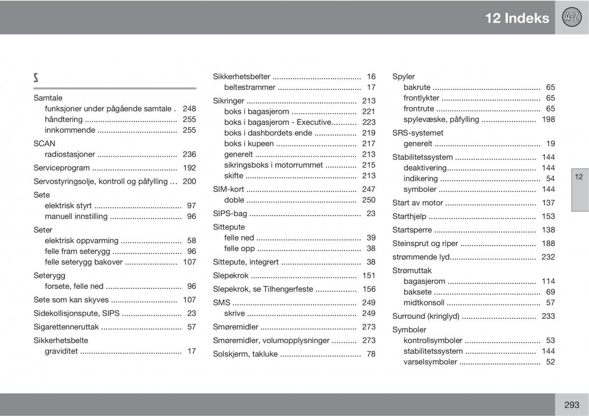 Volvo XC90 I 1 bruksanvisningen / page 295