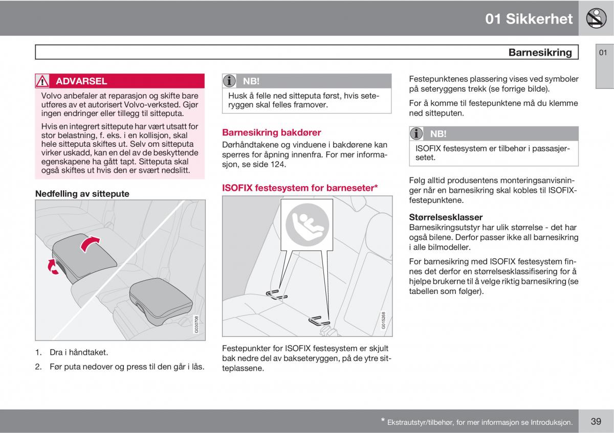 Volvo XC90 I 1 bruksanvisningen / page 41