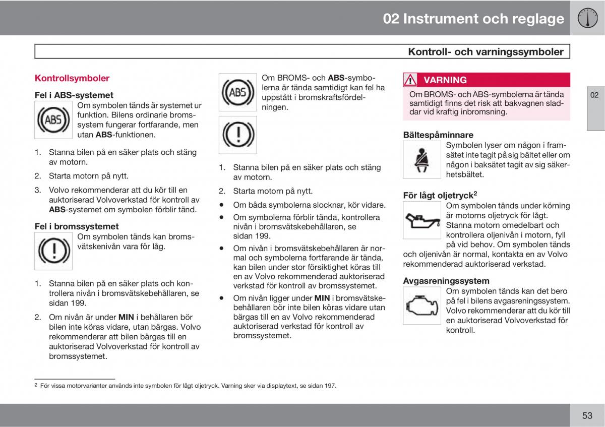 Volvo XC90 I 1 instruktionsbok / page 55