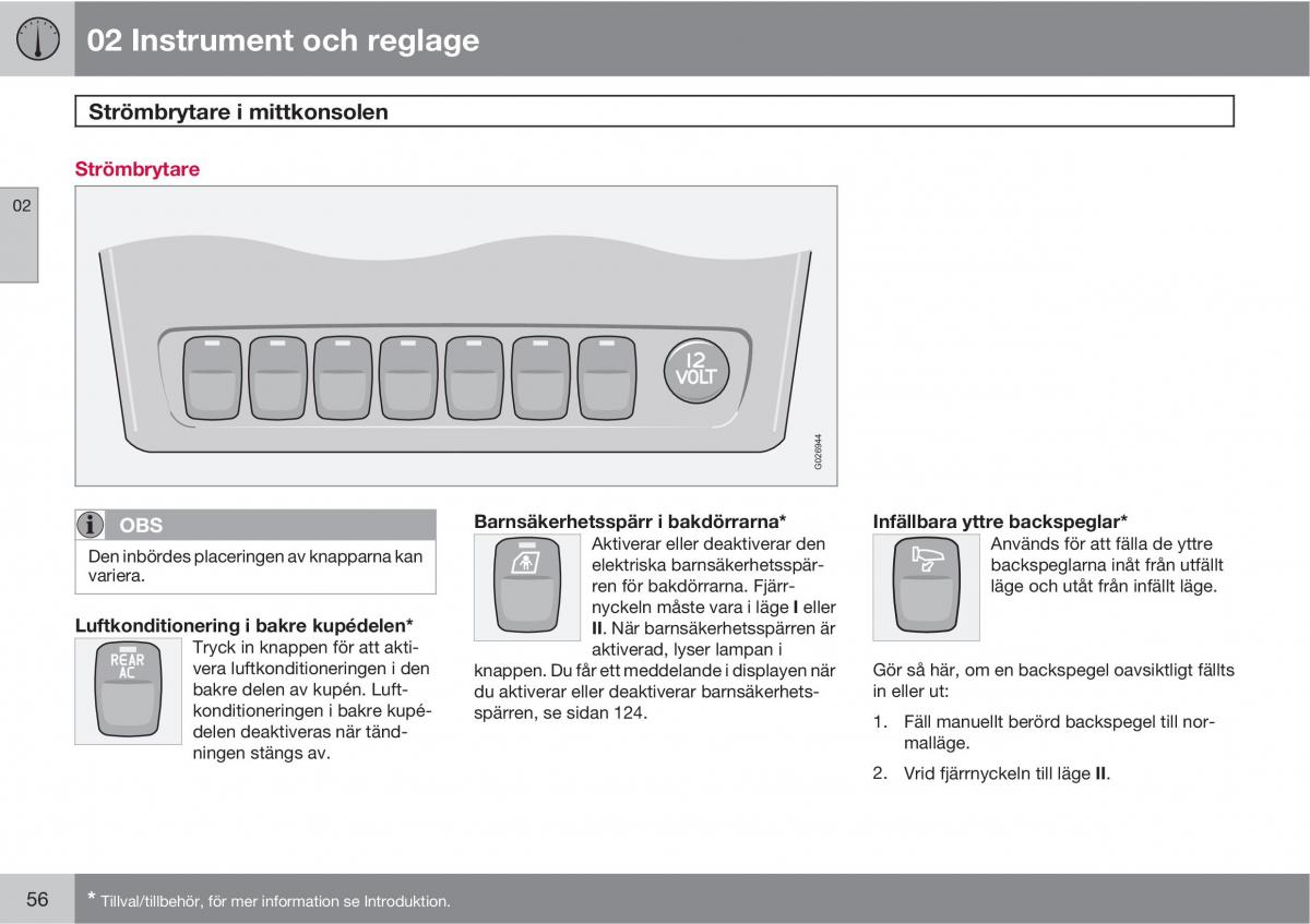 Volvo XC90 I 1 instruktionsbok / page 58