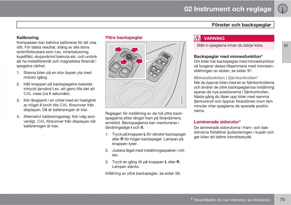 Volvo XC90 I 1 instruktionsbok / page 77