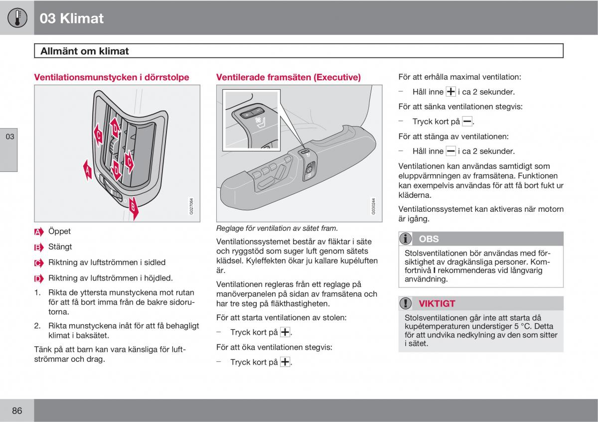 Volvo XC90 I 1 instruktionsbok / page 88