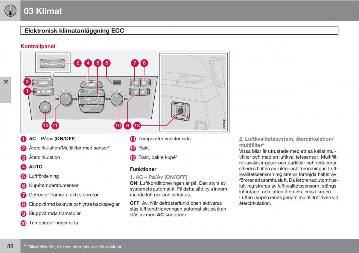 Volvo XC90 I 1 instruktionsbok / page 90