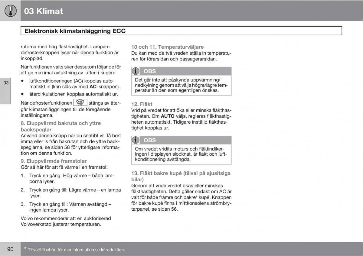 Volvo XC90 I 1 instruktionsbok / page 92