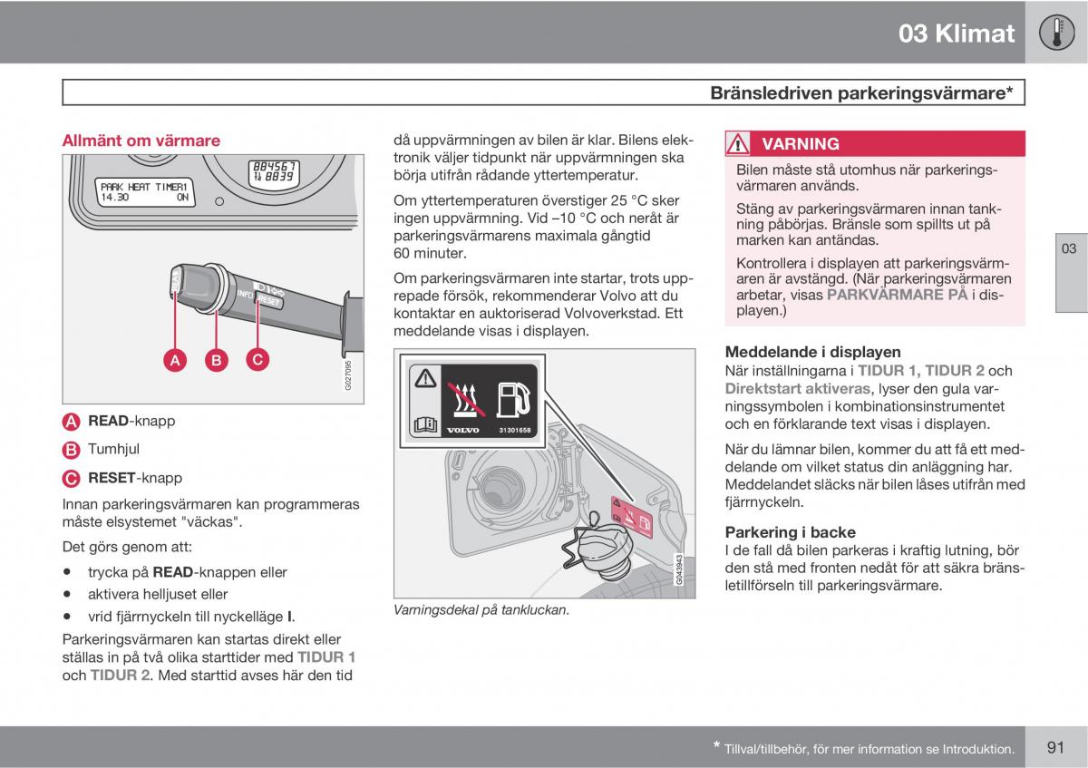 Volvo XC90 I 1 instruktionsbok / page 93