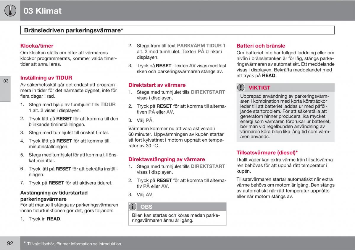 Volvo XC90 I 1 instruktionsbok / page 94