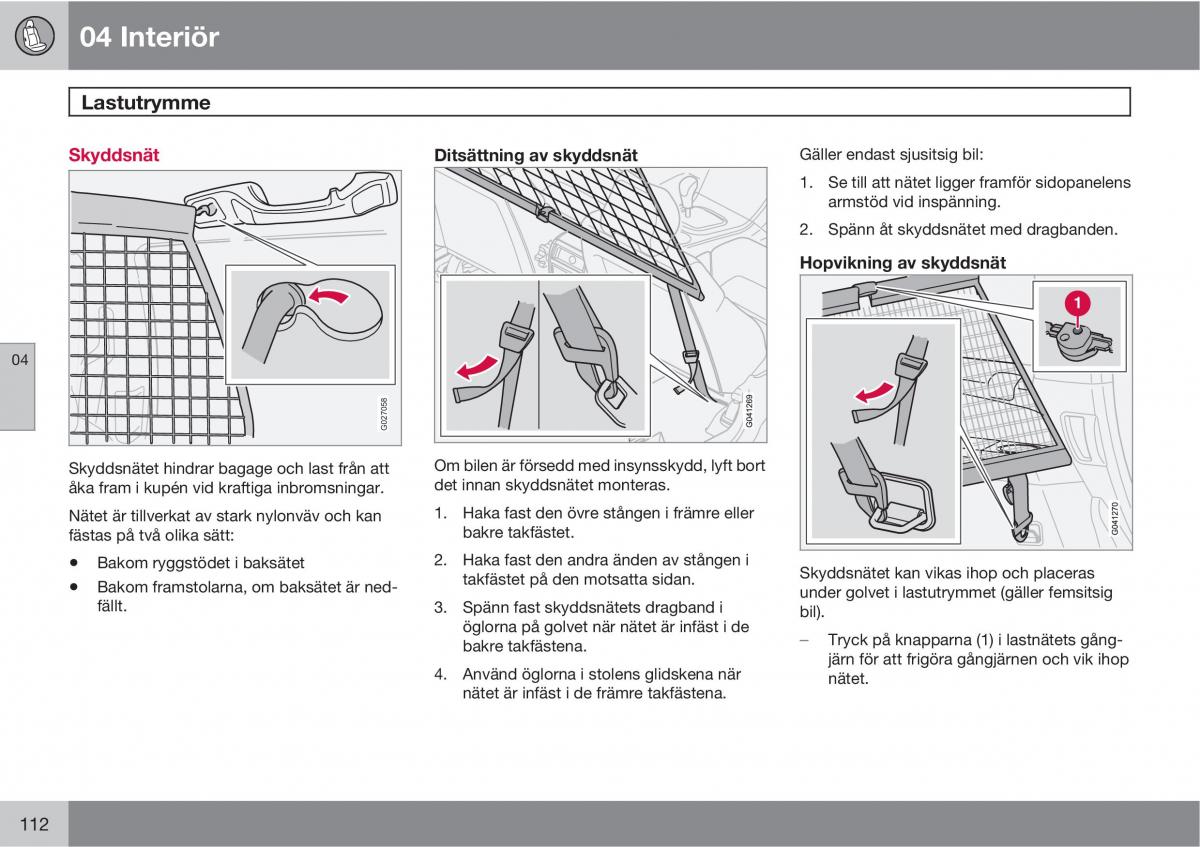 Volvo XC90 I 1 instruktionsbok / page 114