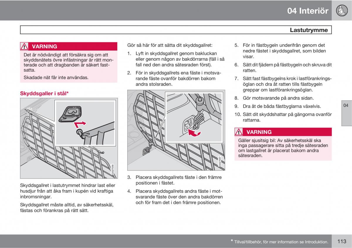 Volvo XC90 I 1 instruktionsbok / page 115