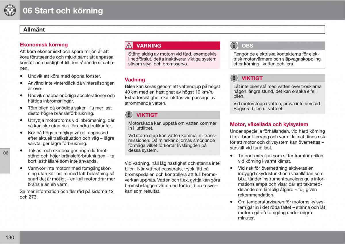 Volvo XC90 I 1 instruktionsbok / page 132