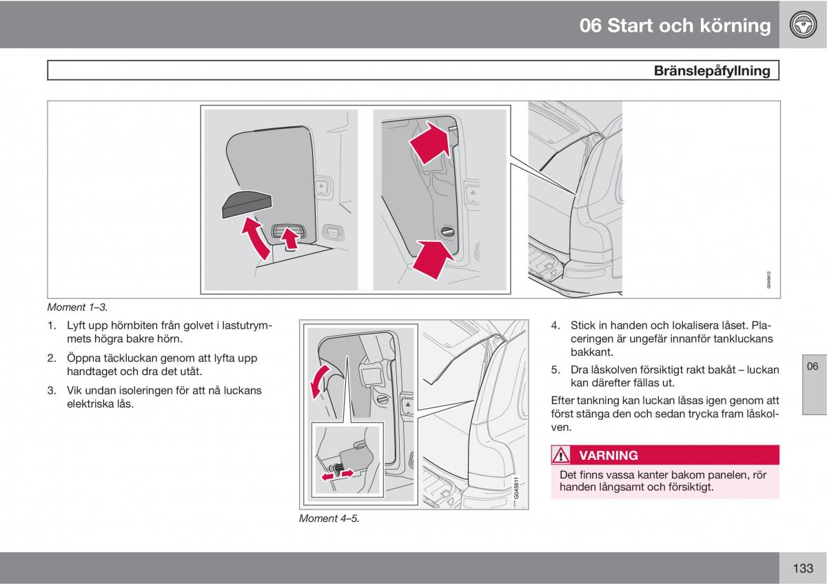 Volvo XC90 I 1 instruktionsbok / page 135