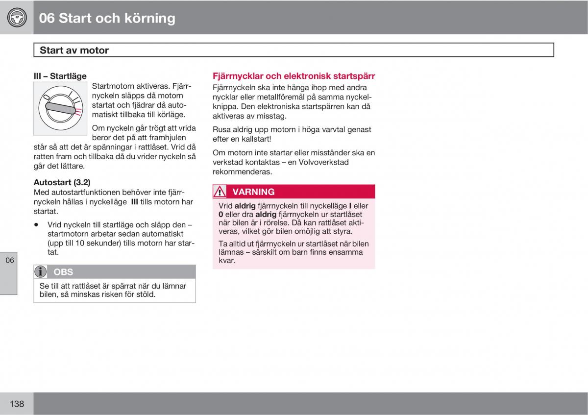 Volvo XC90 I 1 instruktionsbok / page 140